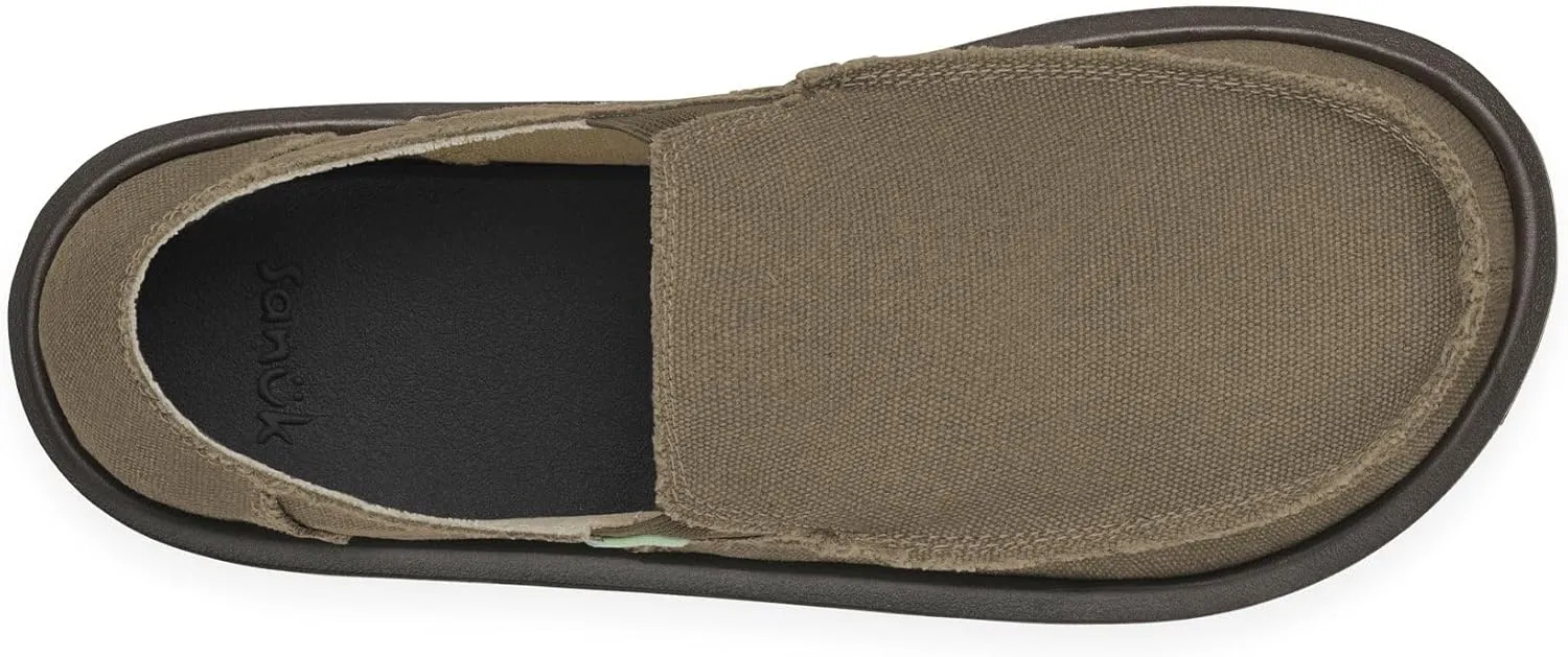 Sanuk Mens Sidewalk Surfer | Mens Shoes | Slip On Shoes for Men | Men's Slip-on Loafers | Memory Foam Footbed