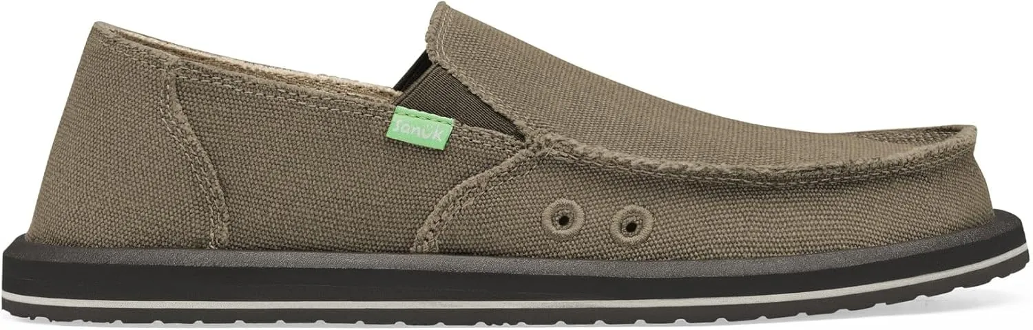 Sanuk Mens Sidewalk Surfer | Mens Shoes | Slip On Shoes for Men | Men's Slip-on Loafers | Memory Foam Footbed