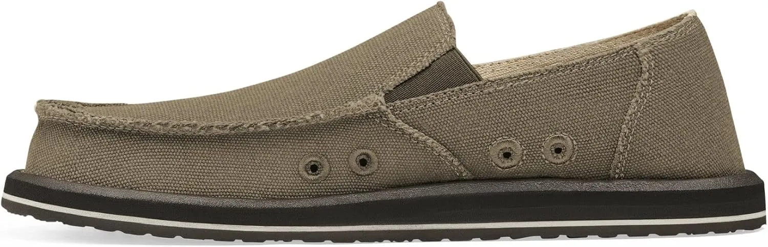 Sanuk Mens Sidewalk Surfer | Mens Shoes | Slip On Shoes for Men | Men's Slip-on Loafers | Memory Foam Footbed