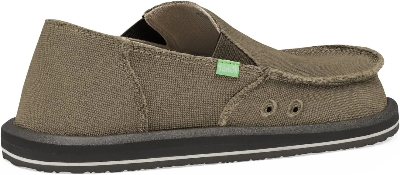 Sanuk Mens Sidewalk Surfer | Mens Shoes | Slip On Shoes for Men | Men's Slip-on Loafers | Memory Foam Footbed