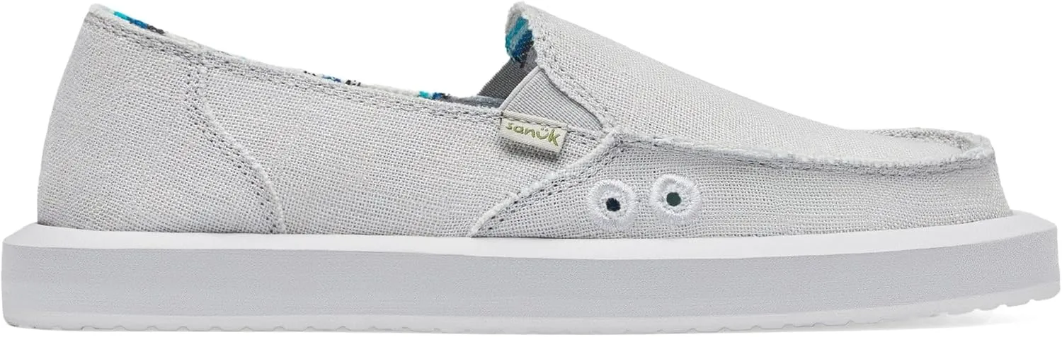 Sanuk Womens Donna Soft Top Hemp Loafers | Womens Shoes | Slip On Shoes for Women | Women's Slip-on Loafers | Memory Foam Footbed