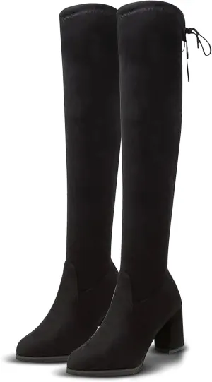 Sexy Luxury High Heel Over the Knee Boots - Women's Stylish Long Boots - Elegant Ladies Shoes - Perfect for Parties & Outfits - Black