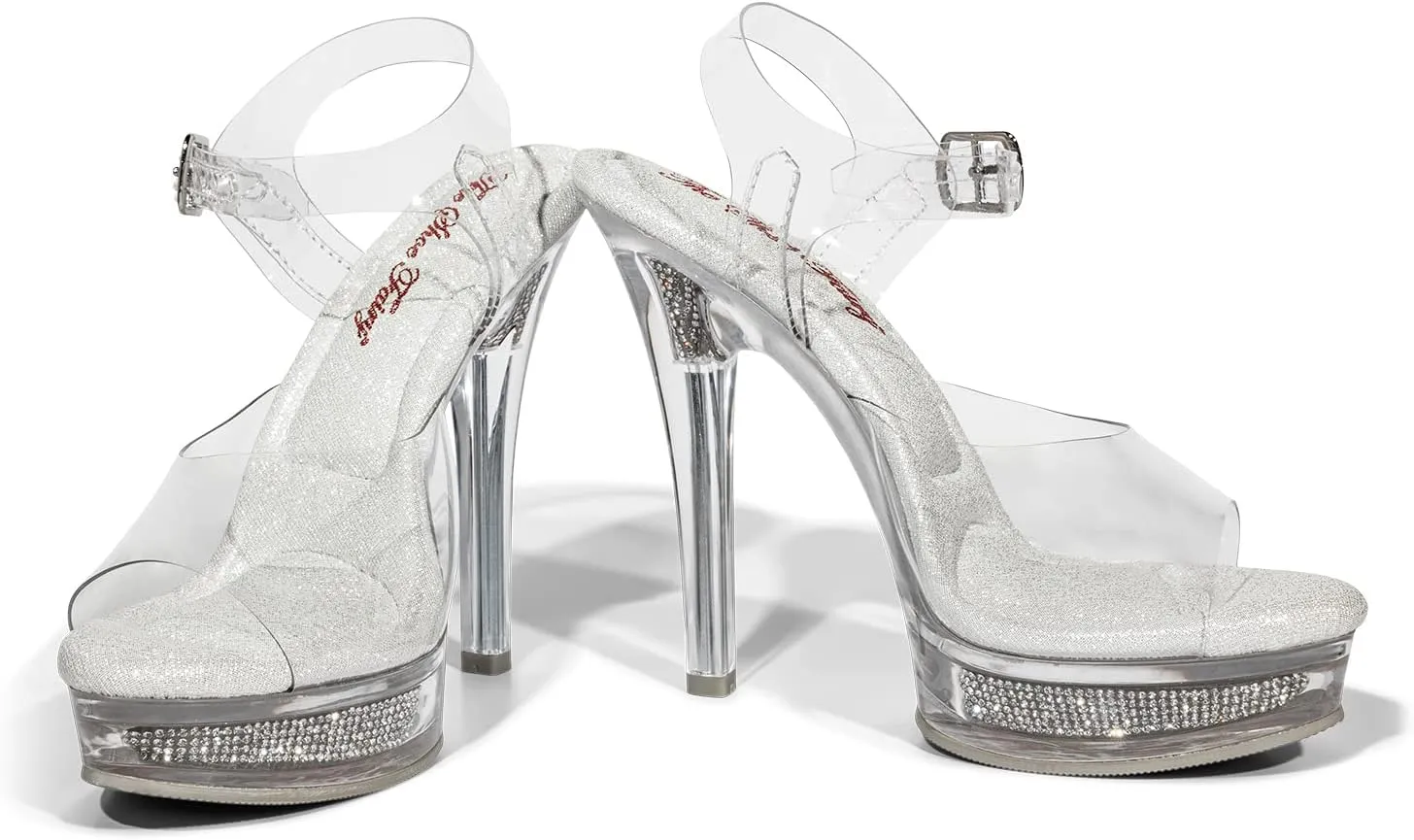 Shoe Fairy Goddess Olympian Clear Bikini Fitness Competition Heels - Bodybuilding, Bridal, Pageant, Lucite Heels