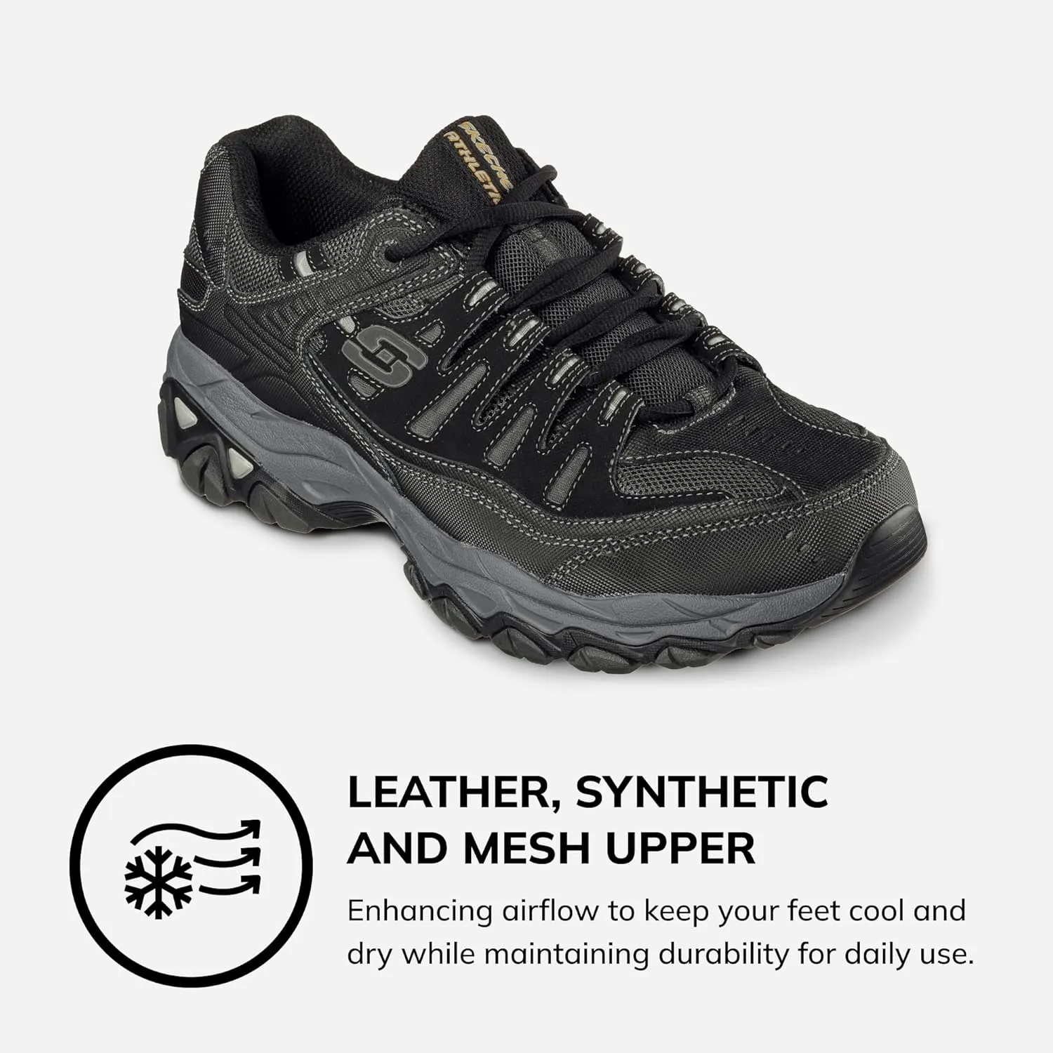 Skechers Men's Afterburn Memory Fit Lace-up Sneaker