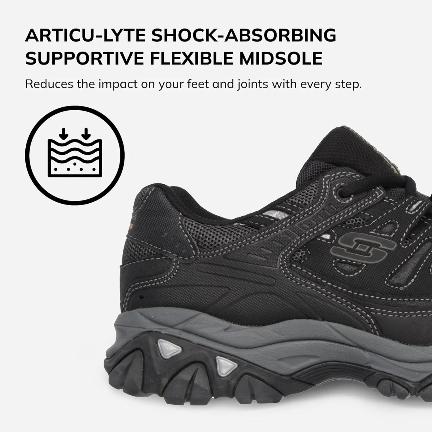Skechers Men's Afterburn Memory Fit Lace-up Sneaker