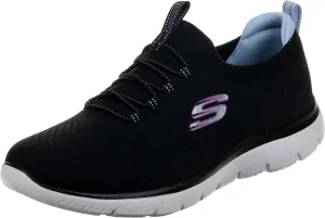 Skechers Women's Summits-Top Player Sneaker, Black/Multi=BKMT, 9
