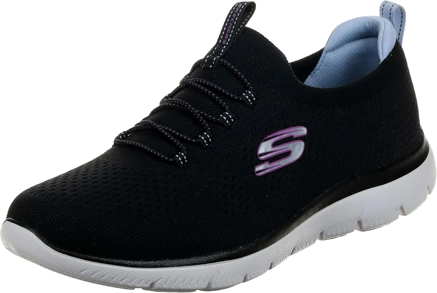 Skechers Women's Summits-Top Player Sneaker, Black/Multi=BKMT, 9