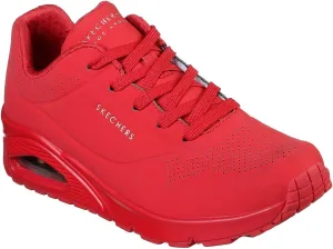 Skechers Women's UNO - Stand On Air Sneaker, Red, 10 W US
