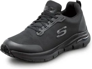 Skechers Work Arch Fit Charles, Men's, Slip On Athletic Style, Alloy Toe, MaxTrax Slip Resistant, Work Shoe