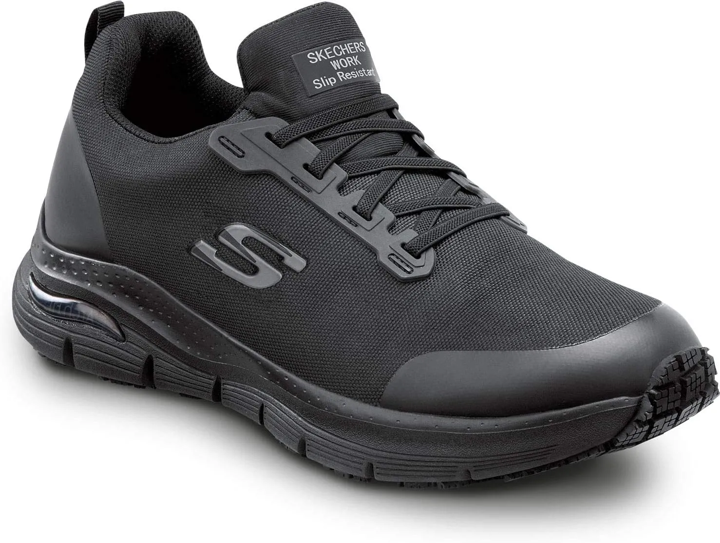Skechers Work Arch Fit Charles, Men's, Slip On Athletic Style, Alloy Toe, MaxTrax Slip Resistant, Work Shoe