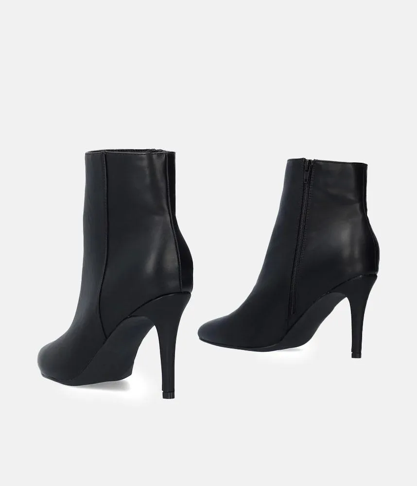 Sky High Black Stiletto Heel Booties