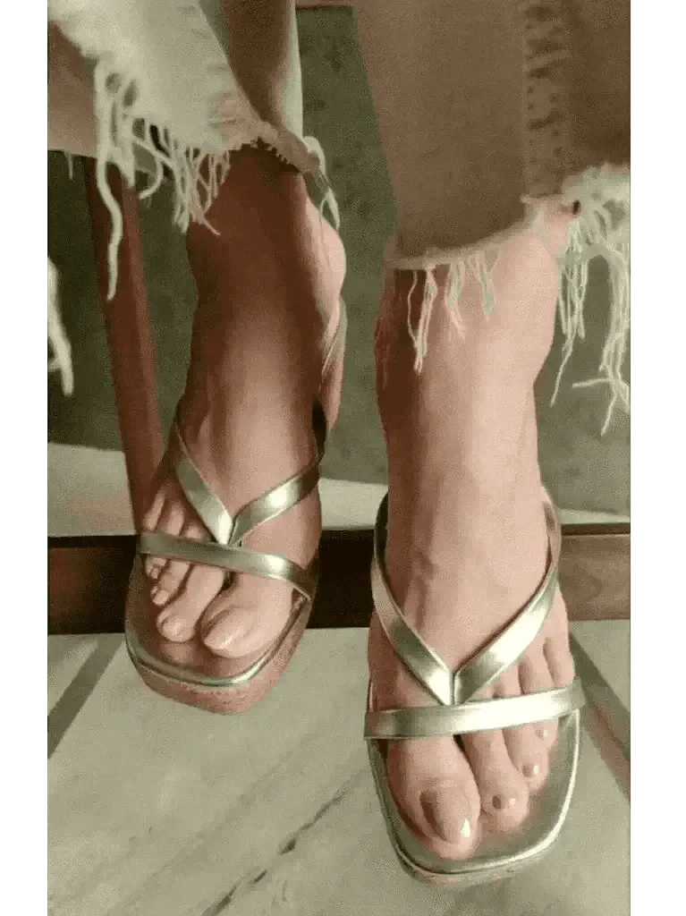 Sleek and Stylish Golden Wedges