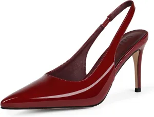 Slingback Heels for Women Pointed Closed Toe Stiletto Pumps Slip-On Dress Shoes Elegant Comfortable Women's Heels for Party Wedding