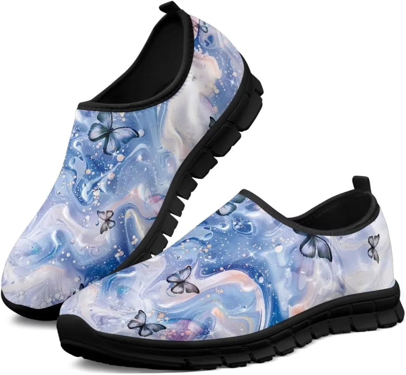 Slip On Tennis Shoes Women Soft Various Styles Black Edge