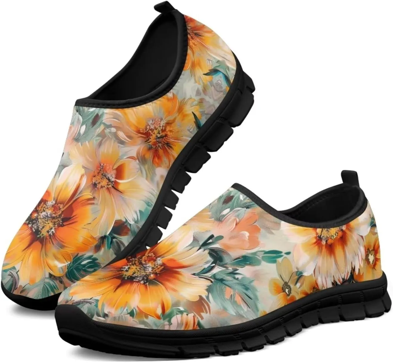 Slip On Tennis Shoes Women Soft Various Styles Black Edge