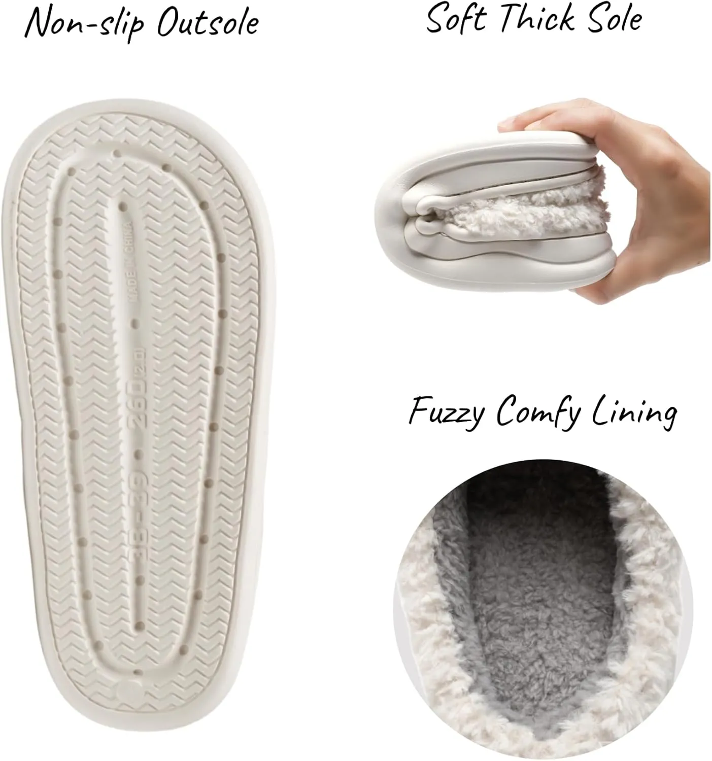 Slippers for Women Men, Memory Foam Slippers for Women, Soft Thick Fuzzy Bedroom House Shoes Indoor Outdoor