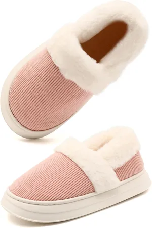Slippers for Women Men, Memory Foam Slippers for Women, Soft Thick Fuzzy Bedroom House Shoes Indoor Outdoor