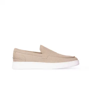 Soft in camoscio slip on uomo