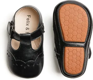 Soft Sole Baby Dress Shoes - Infant Baby Walking Shoes Moccasinss Rubber Sole Crib Shoes.