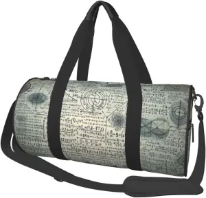Sports Duffel Bag Math-Physics-Formula Foldable Travel Tote Bag Weekender Sleepover Carry On Bag