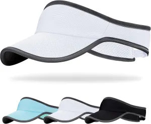 Sports Sun Visor for Men Women, Lightweight Soft Quick-Dry Visor Hat, Packable Tennis Golf Running Visor