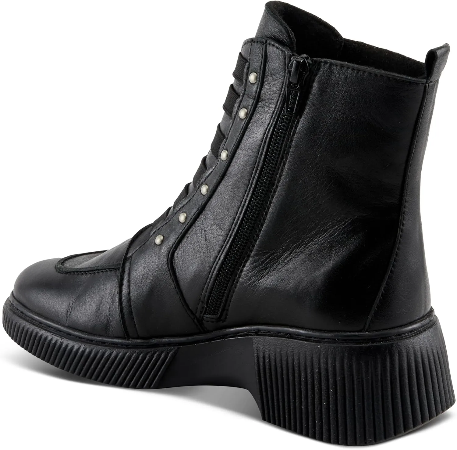Spring Step Women's ADDITA Booties with Elastic Laces, Rivet Detail, and Comfortable Fit