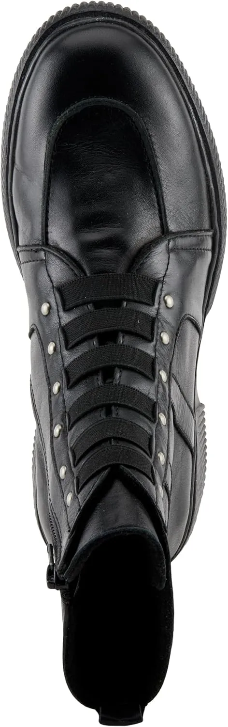 Spring Step Women's ADDITA Booties with Elastic Laces, Rivet Detail, and Comfortable Fit