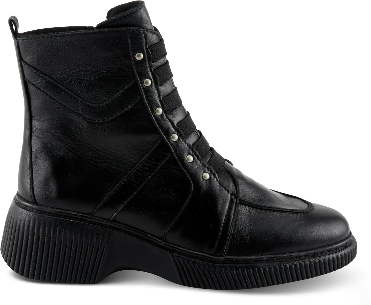 Spring Step Women's ADDITA Booties with Elastic Laces, Rivet Detail, and Comfortable Fit