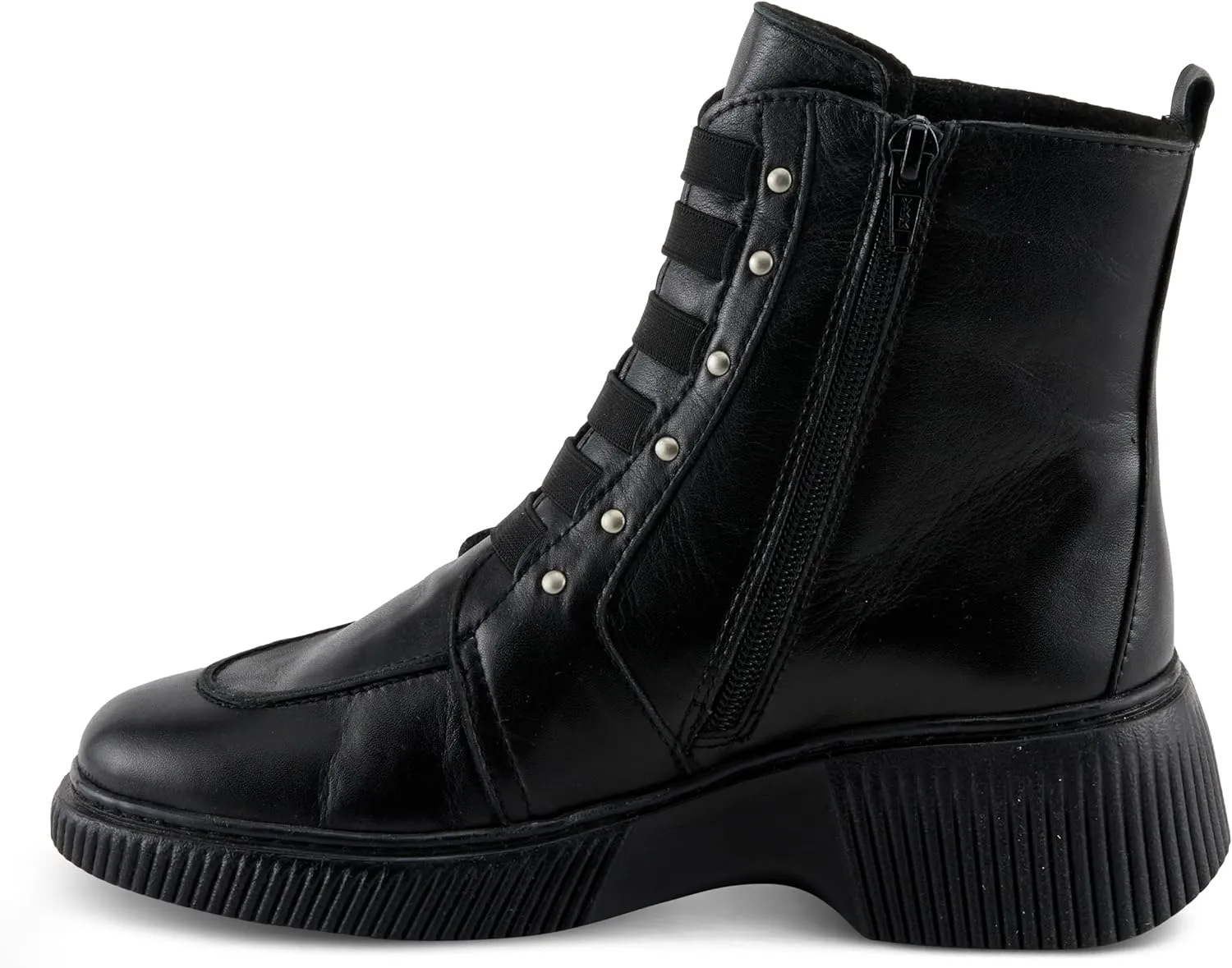 Spring Step Women's ADDITA Booties with Elastic Laces, Rivet Detail, and Comfortable Fit