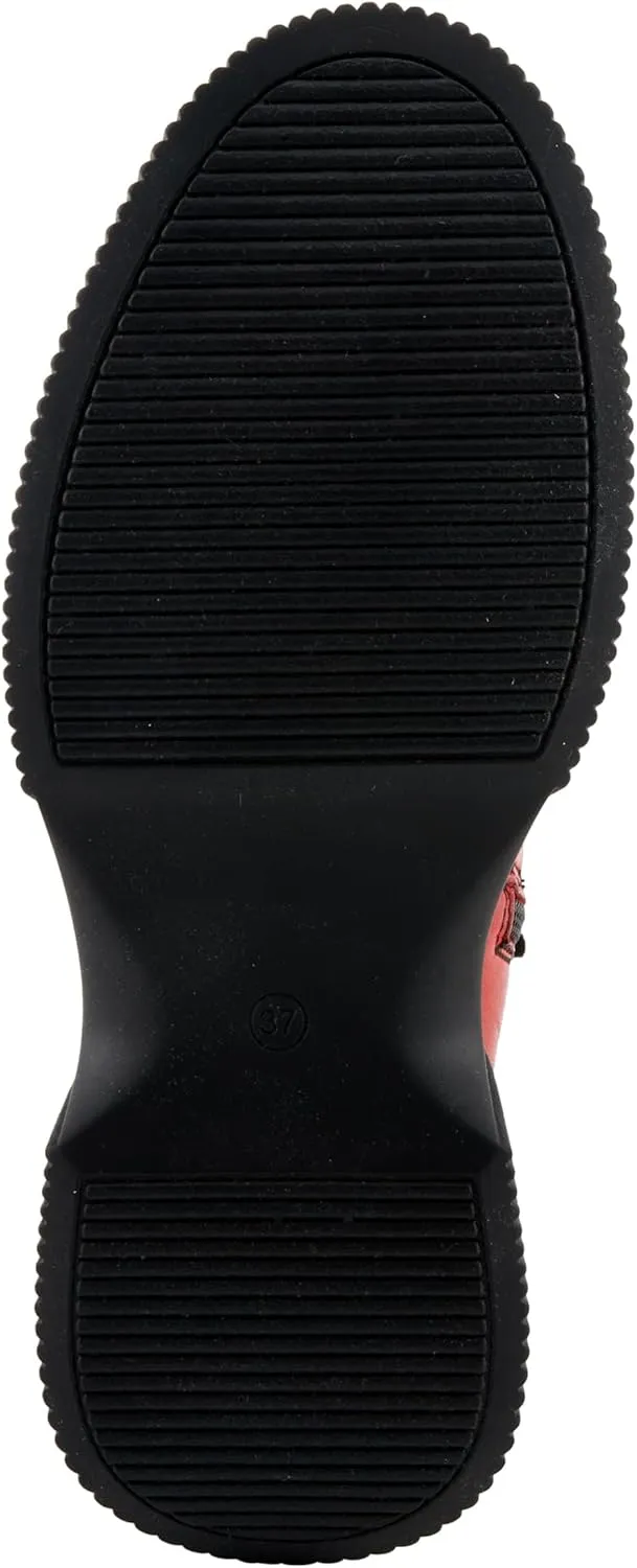 Spring Step Women's NAYANA Booties with Ruching Leather, Metal Rivets, and Removable Insoles