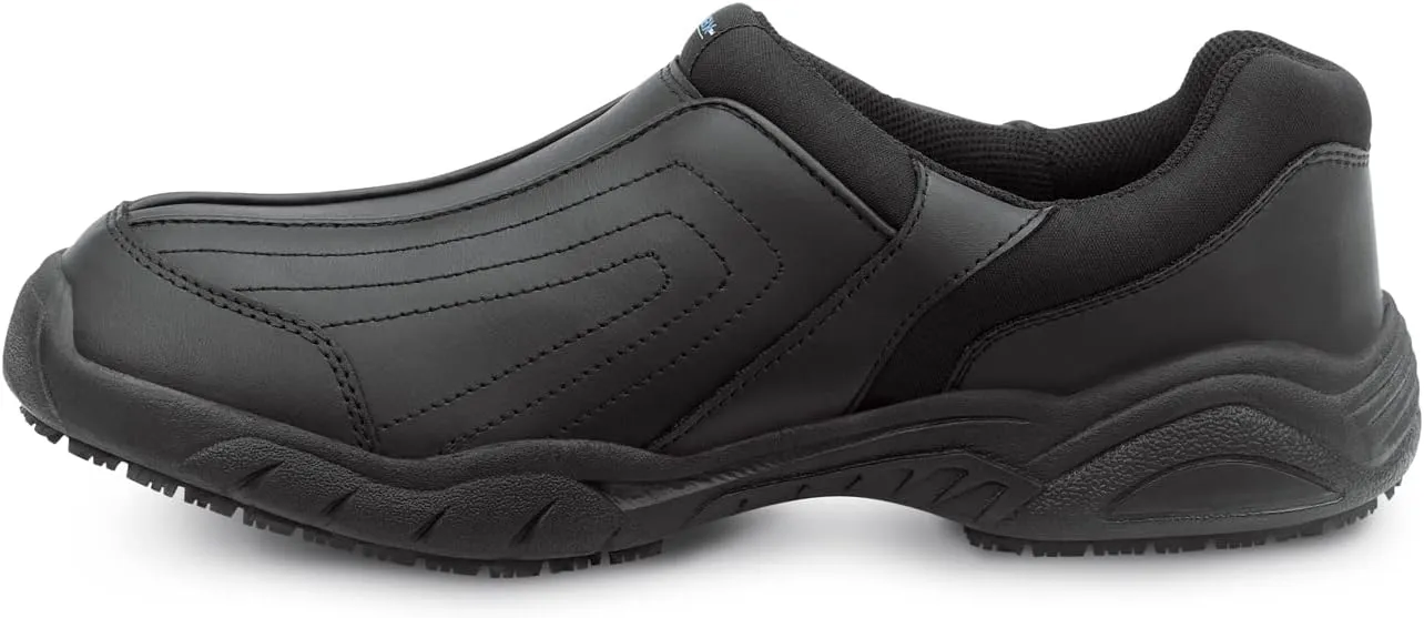 SR Max Charlotte, Men's, Black, Athletic Slip On Style Slip Resistant Soft Toe Work Shoe