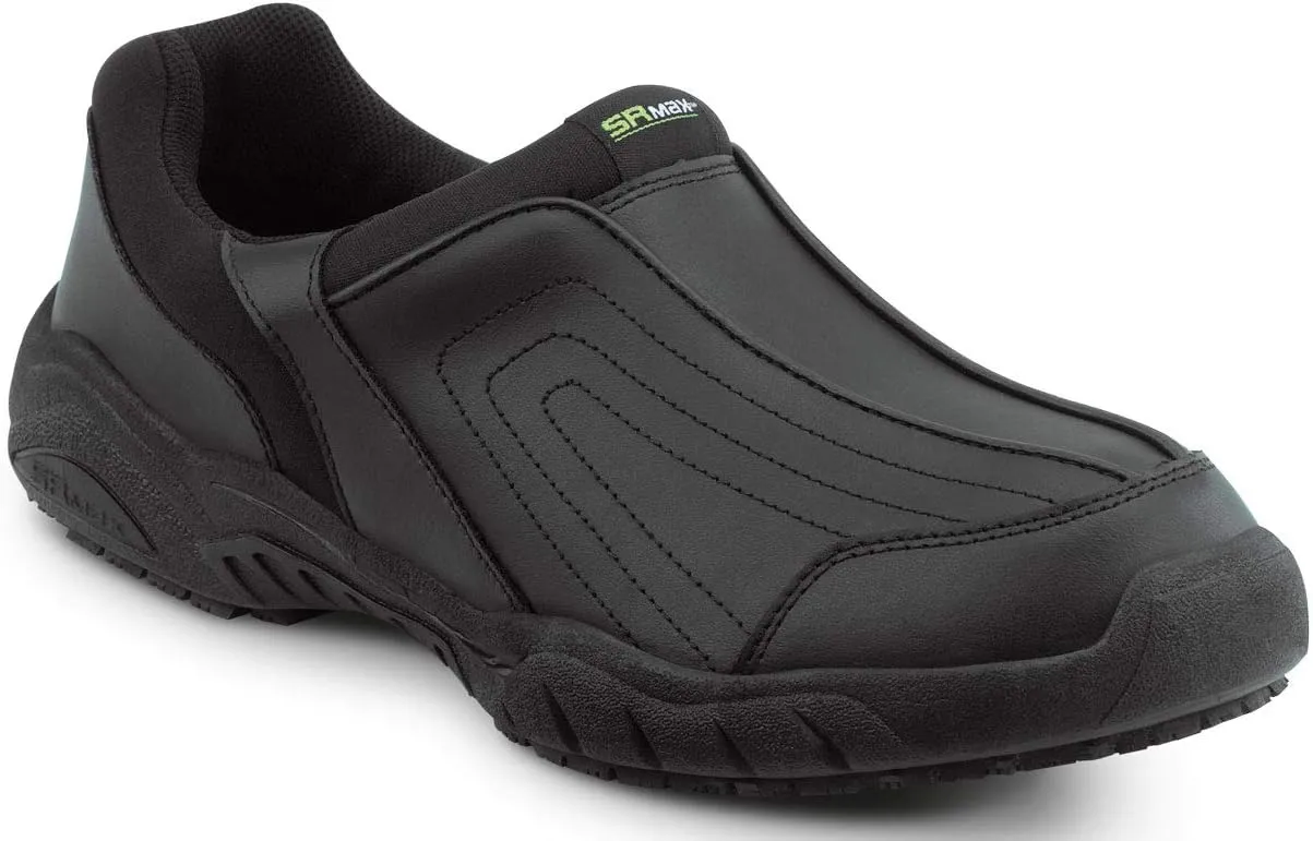 SR Max Charlotte, Men's, Black, Athletic Slip On Style Slip Resistant Soft Toe Work Shoe