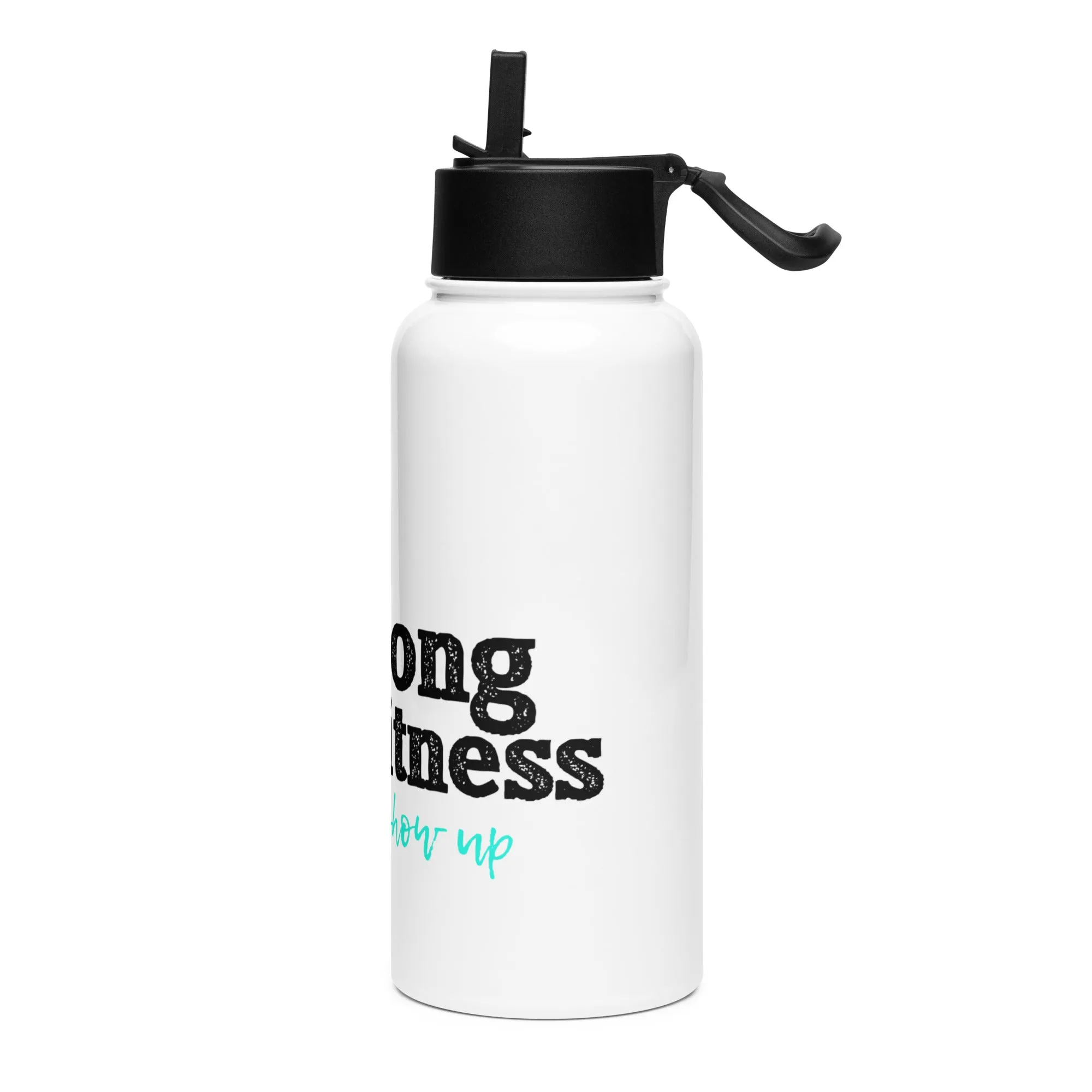 Stainless steel water bottle with a straw lid Mint
