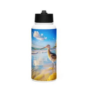 Stainless Steel Water Bottle with a Straw Lid