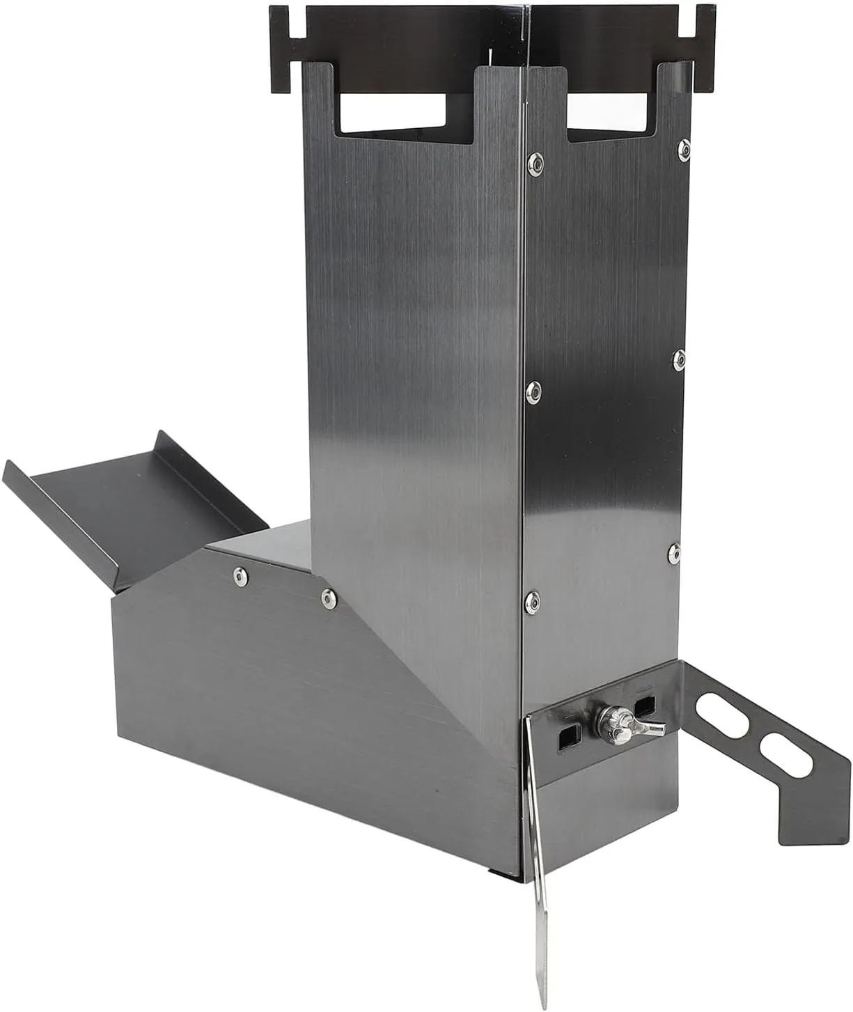 Stainless Steel Wood Burning Camp Stove, Portable Stove for Outdoor Camping Hiking Cooking