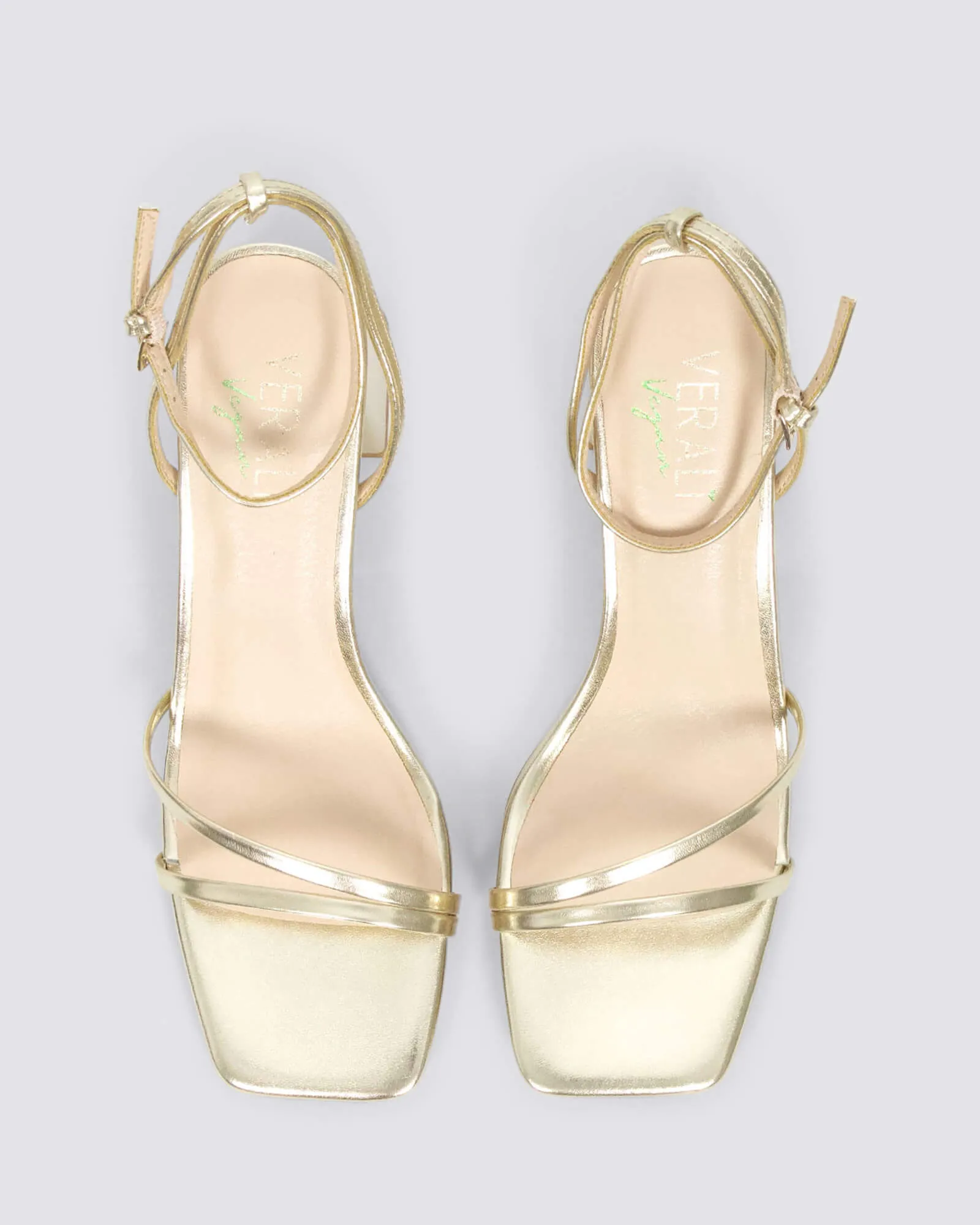 STEVIE BLOCK HEELS CHAMPAGNE GOLD