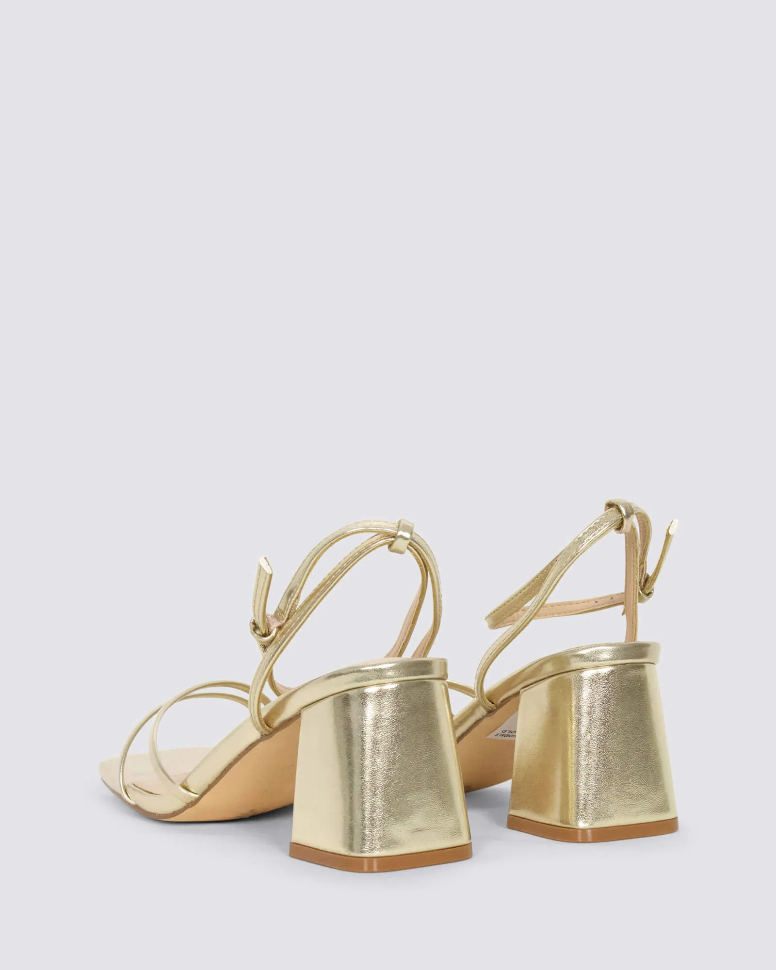 STEVIE BLOCK HEELS CHAMPAGNE GOLD