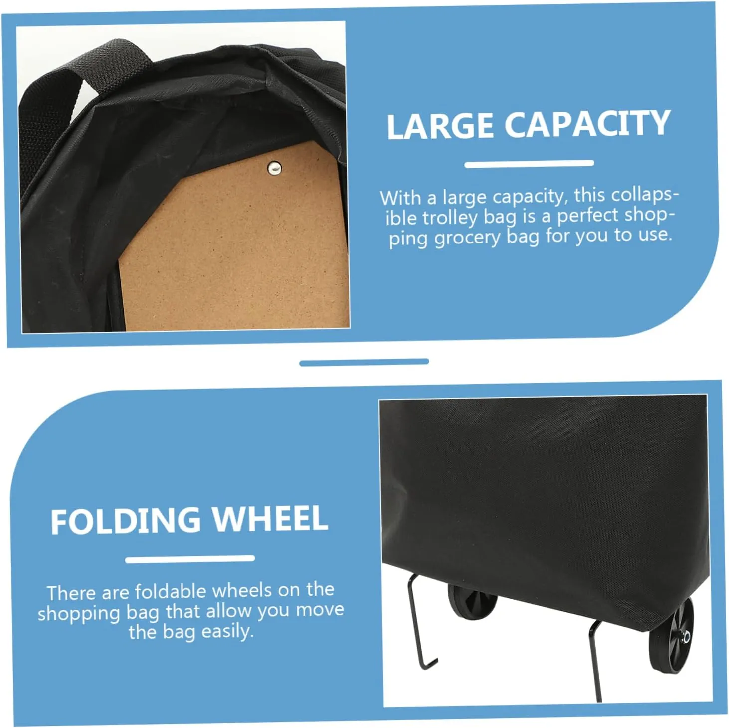 Storage Bag with Wheels Tey Bags Cart with Wheels Travel Tote Bag Oversized Tote Bag Grocery Cart on