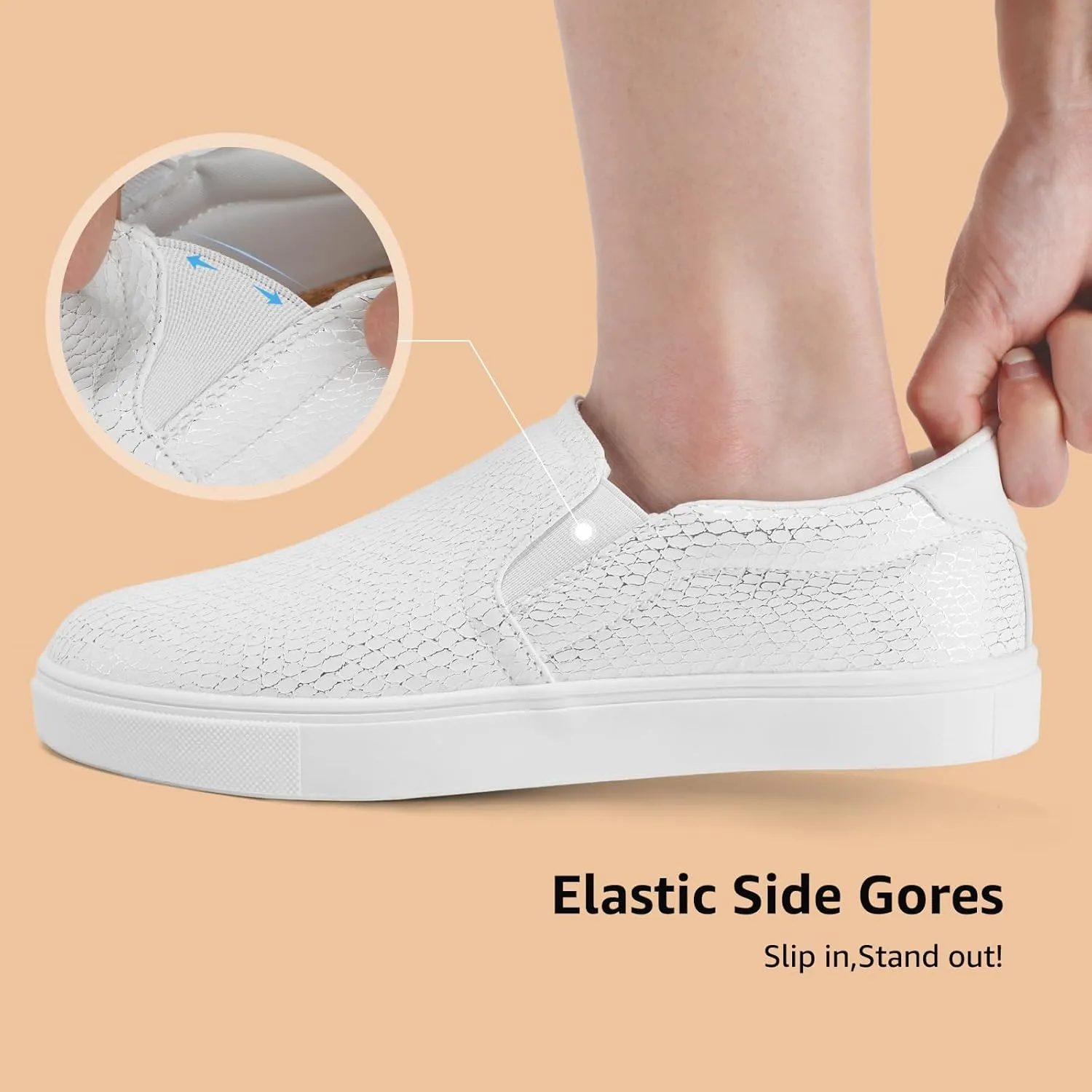 STQ Slip On Shoes for Women Comfort Fall Loafers Soft Business Casual Sneakers