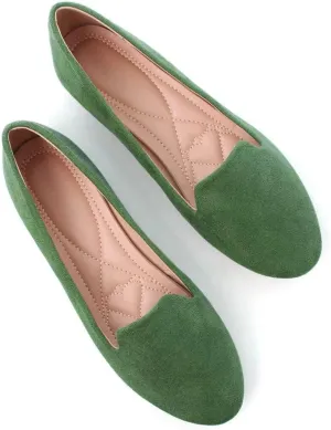 Stunner Women Cute Slip-On Ballet Shoes Soft Solid Classic Pointed Toe Flats