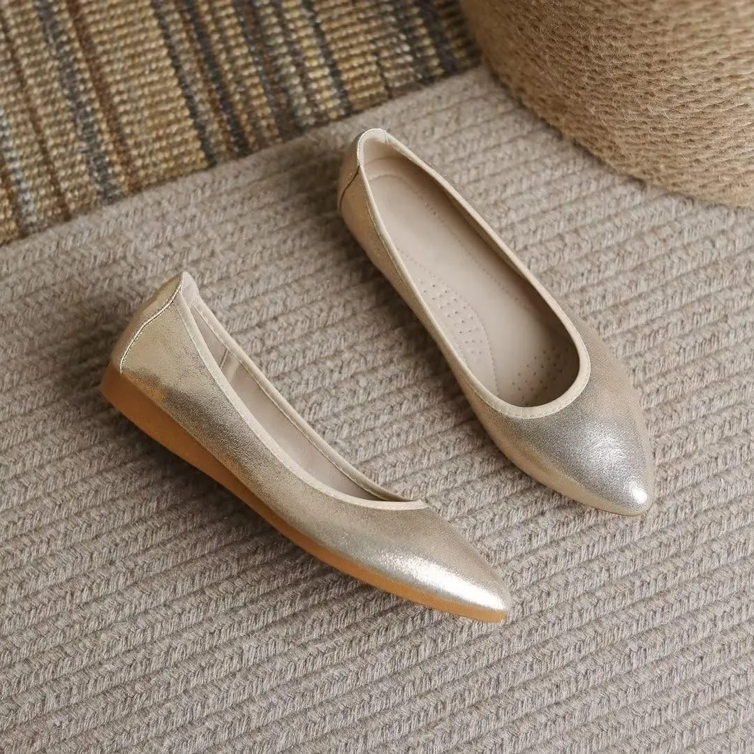 Stunner Womens Foldable Pointed Toe Ballet Flats Rhinestone Loafers Fashion Flats