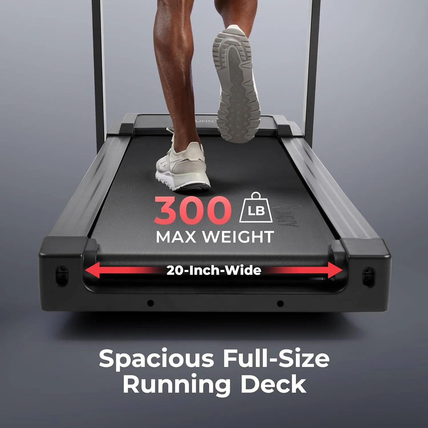 Sunny Health & Fitness Smart Heavy-Duty Treadmill for Home – 20” Wide Walking & Running Deck, Auto Incline, 300 LB Capacity, Foldable, Bluetooth with Free SunnyFit App, Optional Wi-Fi & Decline