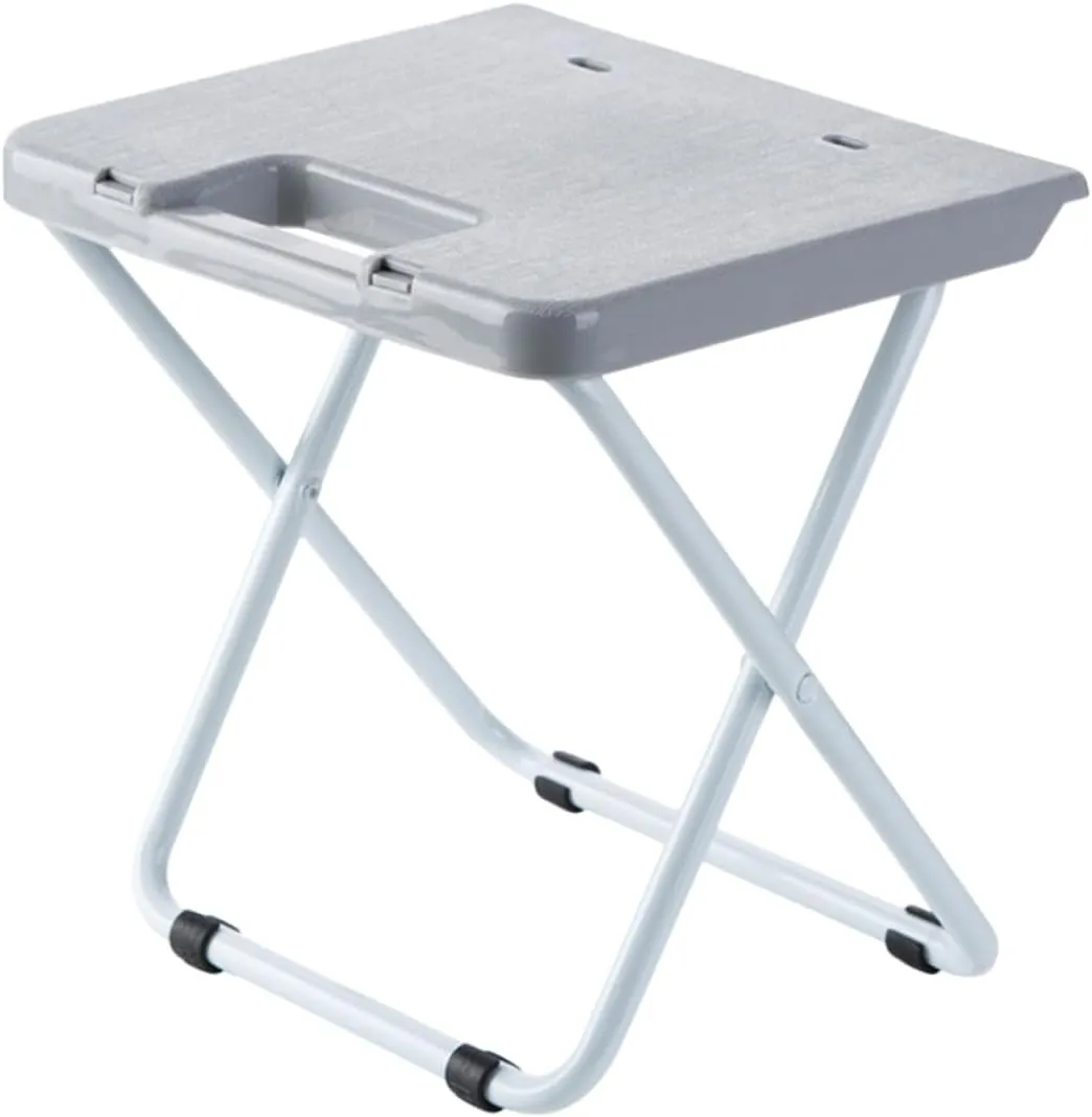 SUPVOX 1pc Folding Stool Portable Outdoor Chair Lightweight -Skid Camping Stool for Garden Travel and Home Use Construction Grey Design