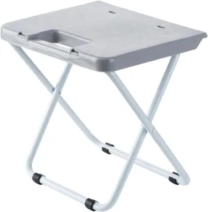 SUPVOX 1pc Folding Stool Portable Outdoor Chair Lightweight -Skid Camping Stool for Garden Travel and Home Use Construction Grey Design