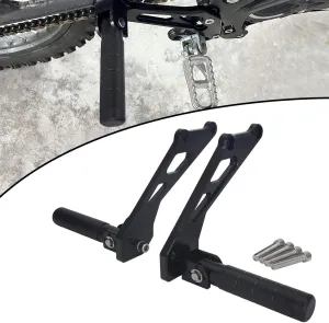 Sur Ron Rear Foot Pegs, CNC Aluminum Pedal Bracket Rest Pedal Footpegs for Sur Ron Light Bee X S/X/L1E Segway X260/ X160 - Black