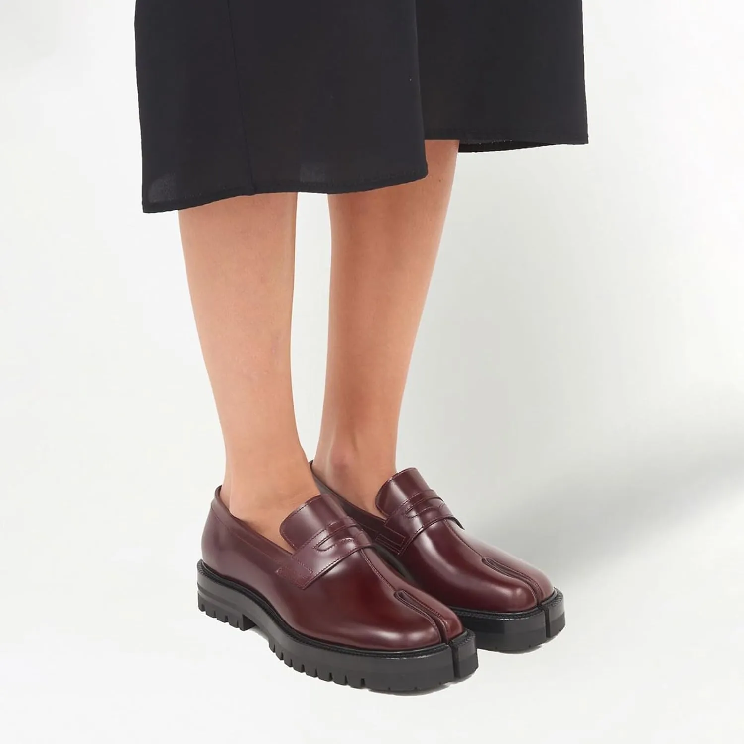Tabi Shoes for Women Platform Chunky Heel Loafers Lug Sole Comfortable Womens Business Casual Shoes