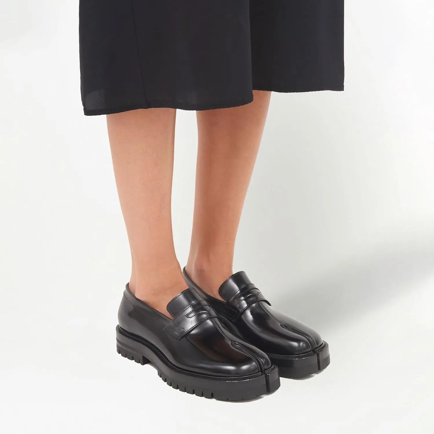 Tabi Shoes for Women Platform Chunky Heel Loafers Lug Sole Comfortable Womens Business Casual Shoes