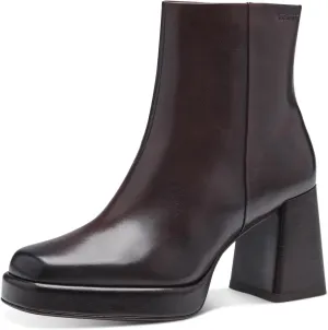 Tamaris Women's Leather Block Heel Boots, mahogany, 8.5 Women