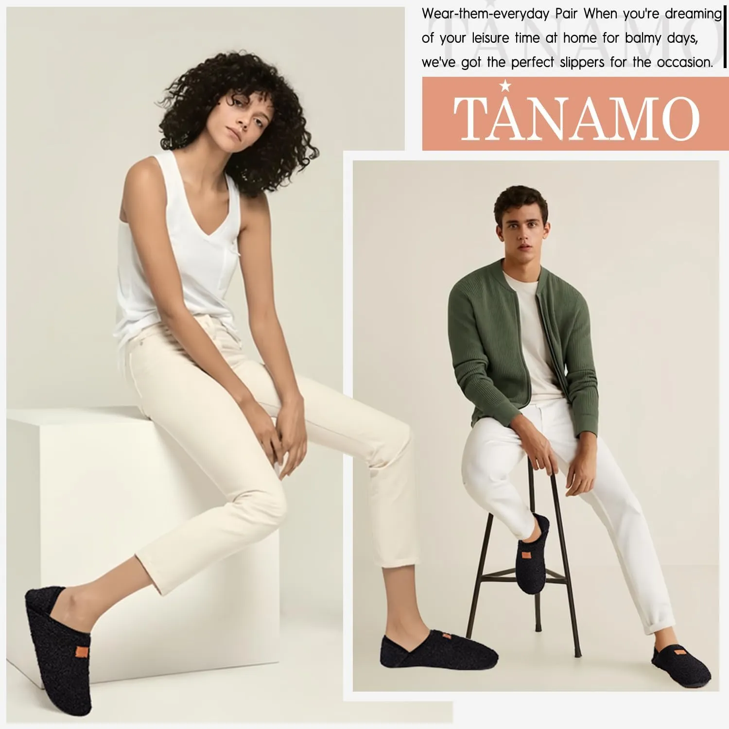 Tanamo House Slippers for Women Men Indoor Barefoot Slippers Socks Slip on House Shoes Cozy Comfy Slippers for Home Bedroom Travel Yoga