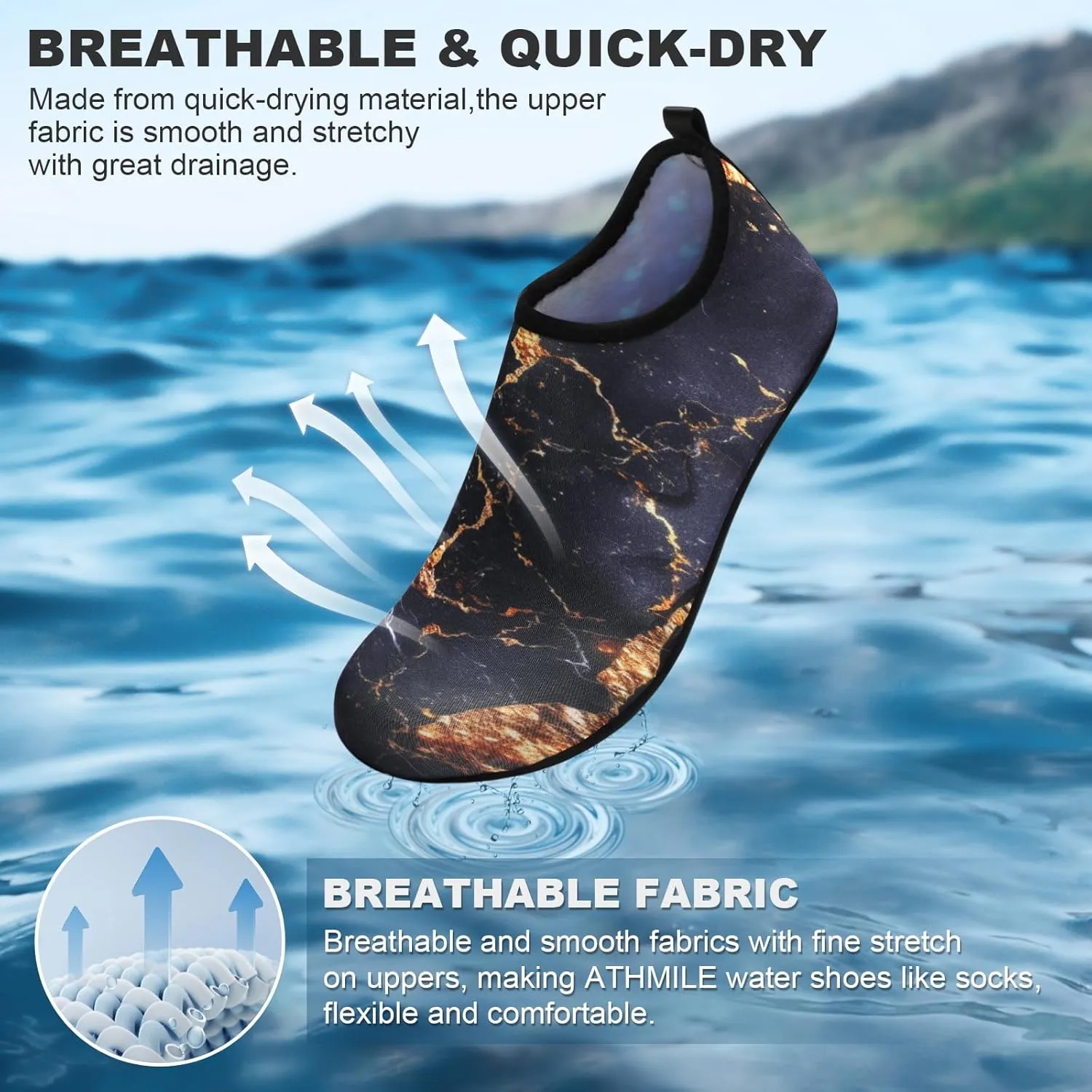 Tanamo Water Shoes for Women Men Quick-Dry Aqua Socks Swim Beach Barefoot Yoga Exercise Wear Sport Accessories Pool Camping Must Haves Adult Youth Size
